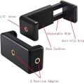 Universal Monopod Holder Clip for Tripod Stand with 1/4-inch Mounting Screw Compatible with All Smartphones Ideal for Video Shooting and Photographers. 