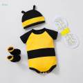 Honey Bee Romper Suit Fancy Dress up Clothes Set Cute Cosplay Outfits for For Newborns. 