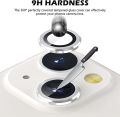 For Apple iPhone 13 White Camera Protector WSKEN Metal Ring Tempered Glass Camera Lens Protector. 