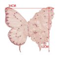 【Popular Categories】 Lace Fabric Butterfly Patch Fashion Large Butterfly Embroidery Mesh Clothes Patches 34CM Sweater Coat Accessories Wedding Dress Bridesmaid DIY Decor. 