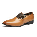 New plus Size Leather Shoes Men's Business Formal Shoes Versatile Wedding Shoes Soft Surface Black Casual Shoes One Piece. 