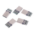 5/10Pcs USB 3.1 Type C Male DIY Solder Cable Plug Connector Socket PC Board. 