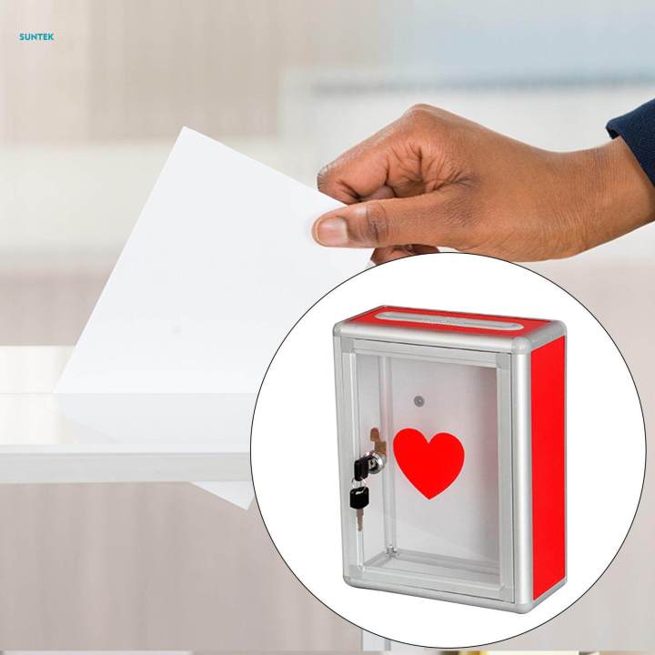 Wedding%20Cards%20Box%20Suggestion%20Box%20Multipurpose%20Card%20Receiving%20Box%20Transparent%20with%20Lock%20Wall%20Mounted%20Donation%20Box%20for%20Graduation%20Decor%20Survey%20-%20Image%209