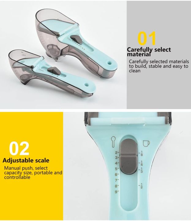 Adjustable%20Measuring%20Spoons%20for%20Kitchen,%20Set%20of%202%20Pieces%20/%20Kitchen%20Tool%20Plastic%20Scoop%20Measuring%20Cup%20with%20Magnetic%20-%20Image%204