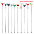 5pcs Coffee Stir Sticks Cocktail Stirrers Blender Frother Plastic Glass Mixed Drink Mixer Bar. 