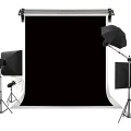 Black Screen 5x7 feet Backdrop Background For Photography without stand.