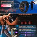 Synwoo Square Smartwatch – Touch Call and Text, Heart/Sleep Tracking, 100+ Sports Modes, 30m Waterproof, iOS/Android Compatible. 