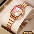 SKMEI 2190 Stainless Steel Strap Ladies Quartz Watch - Rose Gold Color. 