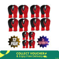 12 Pair Red Nylon Rubber Coated China High Quality Hand Gloves, Use For Agriculture Work, Construction Work, Workshop, Materials Handling, ETC Protect YourbHand Safely....