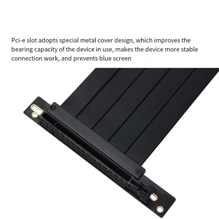 X16%20Extension%20Cable%20Metal%20X16%20Extension%20Cable%20PCIe%204.0%20300mm%2090%C2%B0%20PCIe%20Connector%20Extension%20Cable%20Compatible%20With%20PCIe%203.0%20Systems%20-%20Image%204