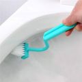 2pc Bending Toilet Brush Side Corner Cleaning Brush Bathroom Accessories Toilet Brush Corner Brush Bending Handle Scrubber - Cleaning Brushes. 