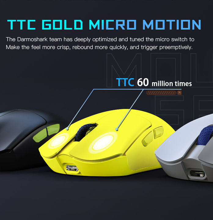 Motospeed%20Darmoshark%20M3%204KHz%20Wireless%20Bluetooth%20ESports%20Gaming%20Mouse%2026K%20DPI%20PAM3395%20Optical%20Sensor%20Nordic%2052840%20For%20PC%20Laptop%20-%20Image%205