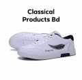 Sneakers For Men All Season Flyknit Fabric Slip-On Casual Sports Style Black & White.