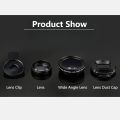 Universal 2-in-1 HD Phone Camera Lens 0.45X Wide-angle Clip Lens for Samsung Xiaomi Phones. 
