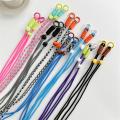 Mobile Long Lanyard Cross-body Shoulder Straps Keychain Key Ring Braided Rope Anti-lost Long Chain Accessories.