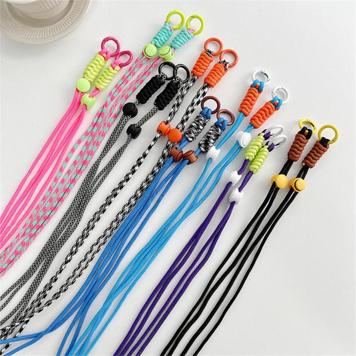 Mobile Long Lanyard Cross-body Shoulder Straps Keychain Key Ring Braided Rope Anti-lost Long Chain Accessories