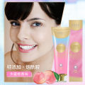 The new niacinamide whitening toothpaste removes yellowing stains, clears bad breath and brightens teeth, peach flavor, fresh breath toothpaste.