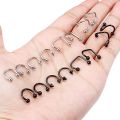 16g Lip Rings Stainless Steel Snake Bite Piercing Jewelry Labret Medusa Spiral Barbell Helix Earrings Horseshoe Septum Cartilage. 
