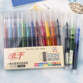 Direct Liquid Quick-drying Roller Pen Neutral Pen Carbon Water Pen Hand Book Color 12 Color 0.5mm Pen Large Capacity. 