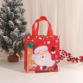 Santa Claus Christmas Non-Woven Bags Vibrant Tote bag 23*22*11cm Colorful Tote Bags Snowman Non-woven Party Gift Wrapping Bags. 