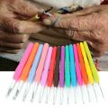 14pcs Crochet Hooks 2.0-10.0mm Soft Handle Knitting Needles Sewing Weave Accessories.