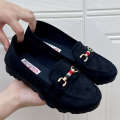 Polyurethane sole old Beijing cloth women's single for mother's bean shoes, flat bottomed soft soles, non slip, one foot shoes. 