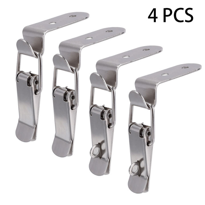 1/4%20Pcs%2090%20Degrees%20Buckle%20Hook%20Lock%20for%20Wooden%20Box%20Stainless%20Steel%20Spring%20Loaded%20Draw%20Toggle%20Latch%20Clamp%20Clip%20Silver%20Hasp%20Latch%20Catch%20-%20Image%209