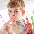 1/2PCS Mini Transparent 6-hole Flute Playful Kids Musical Toy Random Candy Color Clarinet Flute Kids Gift.