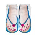 5 Pair Flip Flop Socks 3D Pattern Manicure Print Running Socks Women.