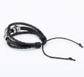 Marvel Charm Bracelet Superhero Iron Man Heart Captain America Shield Shaped PU Leather Bracelet. 