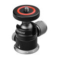Aluminum Alloy Tripod Ball Head Mount Panoramic 360° Swivel 180° Flip with Scaled Base Universal 1/4 Mounting for DSLR Mirrorless Camera Tripod Mounting.