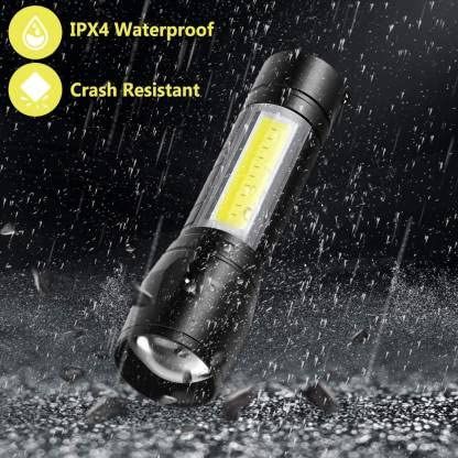 Small Sun 3 Mode Rechargeable Electric Small Compact Torch Full Metal Body with Charging Adaptor Torch