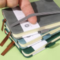 A7 Mini Color Notebook with Strap Pocket Small Horizontal Notebook Office Bookkeeping. 