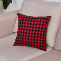 Blank Material 300 Cotton and Linen plus Checked Cloth Pillow Cover Simple Cushion Cushion Sofa Waist Pillow Throw Pillowcase.