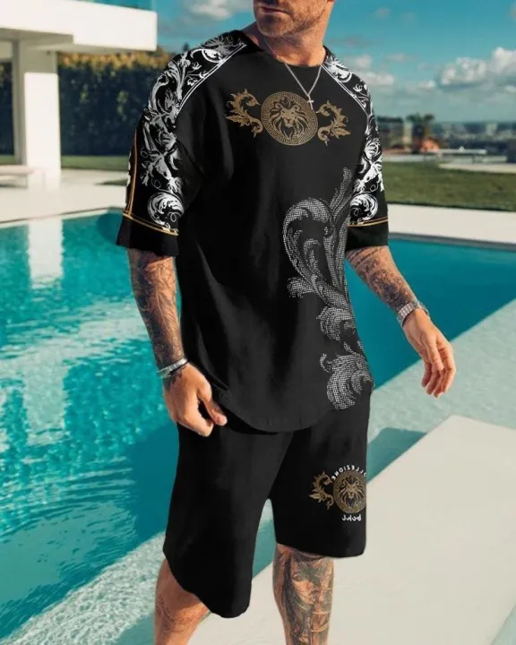 Summer%20Casual%20Beach%20T%20Shirt%20Shorts%202%20Piece%20Set%20Oversized%20Men's%20Sports%20Suits%203D%20Print%20Short%20Sleeve%20Tracksuit%20O-neck%20Men%20Clothing%20-%20Image%203