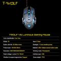 Gaming Mouse Metallic Silver TWOLF V6 IRON GRAY RGB Lighting Wired DPI Mouse Mechanical RGB Mouse OTG Mobile Tablet Computer Mice Laptop Desktop. 