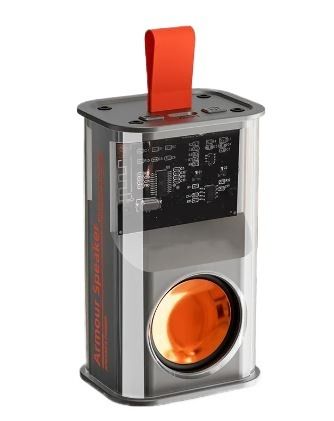 K08 Transparent Mecha Wireless Bluetooth Speaker Small Steel Gun Subwoofer Stereo TWS Bluetooth