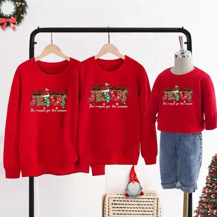 Matching%20Family%20Outfits%20Christmas%20Sweater%20Jesus%20Xmas%20Jersey%20Mom%20And%20Me%20Pullover%20Women%20Men%20Kid%20Sweatshirt%20Couple%20Jumper%20Baby%20Body%20-%20Image%202