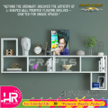 L-Shaped Floating Shelf -Adjustable Shelf - Multi-Functional Design for Books, Decor, and Storage-Modern Bookcase-Wall-Mounted Bookcase-Floating Bookshelves-HR Crafts. 