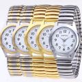 Fashion Women Men Watch Flexible Elastic Band Quartz Wrist Watch Steel Strap Couple Watch Gift. 