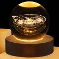 3D Crystal Lights Lamp Glowing Planetary Galaxy Night Light Crystal Ball Night Lights Bedside Light Home Decor Christmas Gift. 