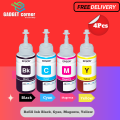 Ink For L110, L220, L210, L360, L365, L555, L565, 4PCS (1 Set) Tri Color Ink Cartridge  (Magenta, Cyan, Black, Yellow). 