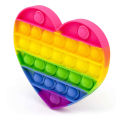 Pop Fidget Toys for Anxiety Heart Push Pop Bubble Sensory Fidget Toy Silicone Toy.