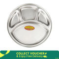 Divided Plate/ Stainless Steel Plate/ Divided Plate 4 Section -(Diameter-31cm). 