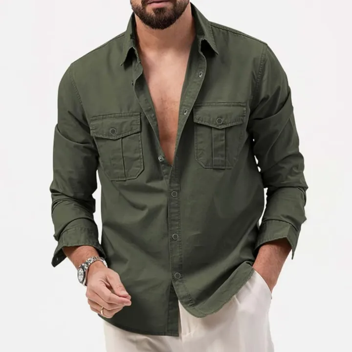 Men's%20Stylish%20Double%20Pocket%20Full%20Sleeve%20Shirt%20-%20Image%205