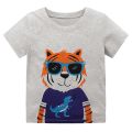 SAILEROAD Summer T Shirt Cotton Short Sleeve Cartoon Vehicles Excavator T-shirts Kids Tee Girl Tops Boys Children Clothes.