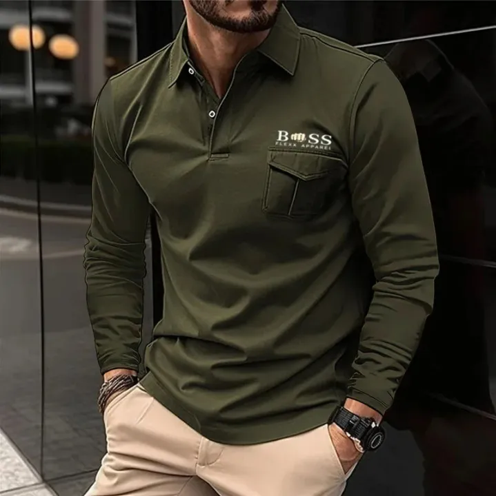 2023%20Autumn%20And%20Winter%20New%20Men's%20POLO%20Shirt%20Double-layer%20Standing%20Collar%20Shirt%20Long-sleeved%20Sports%20Polo%20Shirt%20High%20Quality%20Shirt%20-%20Image%202