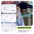 Harmonica Neck Holder 10 Holes Blues Harp Mouth Organ Stand -Silver. 