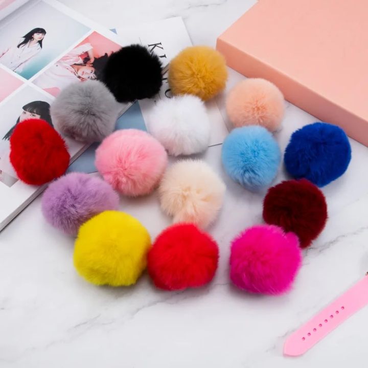 3D Fuzzy Foldable Phone Grip Kichstand Mobile Phone Accessories Accessory Usage For iPhone 8 X Samsung XiaoMi