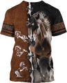 Personalized Horse 3D Shirt with Custom Name Collection T- Shirt 3D All Over Printing S-5XL. 